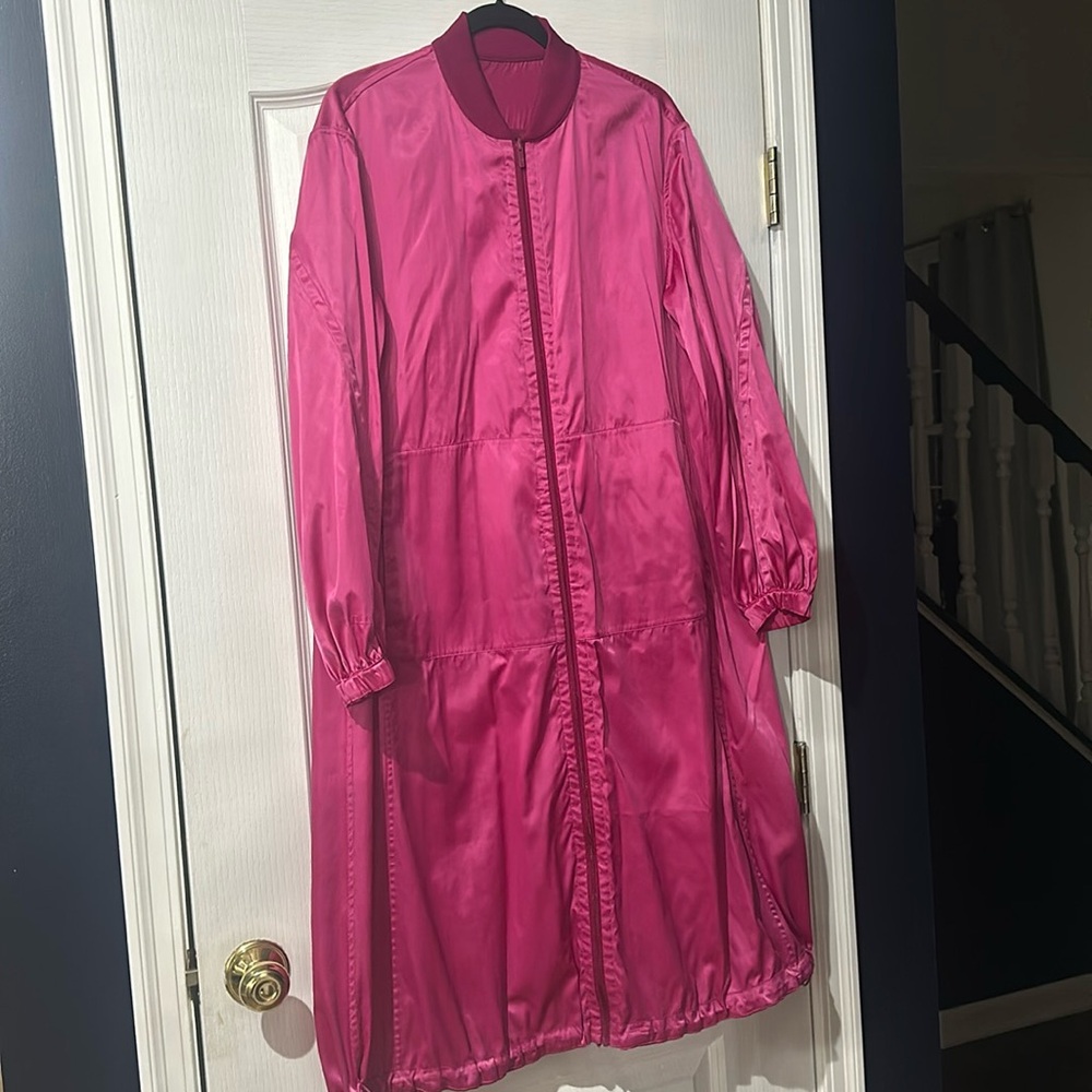 Lululemon Wm Reversible Drape-Sleeve Long Jacket Sonic Pink / Wild Berry Size 6